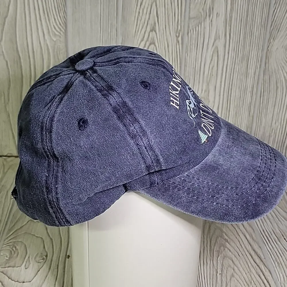 Hiking Hair Don't Care Blue Adjustable Cotton Hat